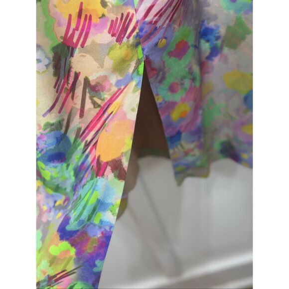 NWT Plenty by Tracy Reese Puff-Sleeve Floral Anthropologie Midi Dress Women's L - Picture 13 of 14